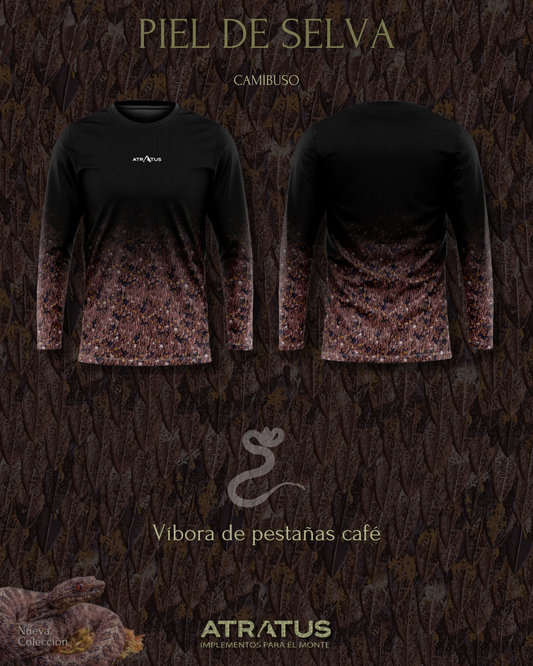 Camibuso Víbora de pestañas café desvanecido-Hombre