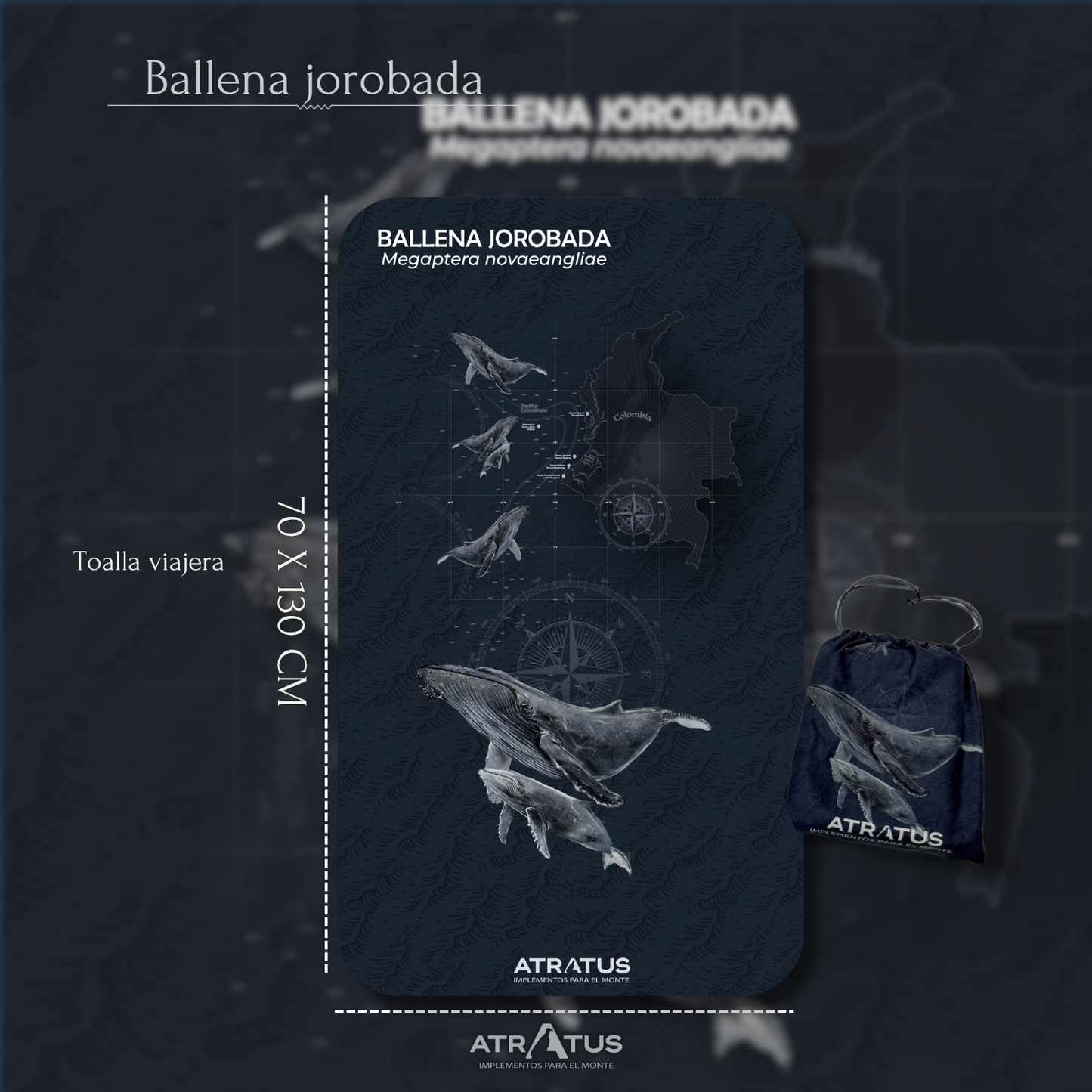Toalla Ballena Jorobada - PACÍFICO