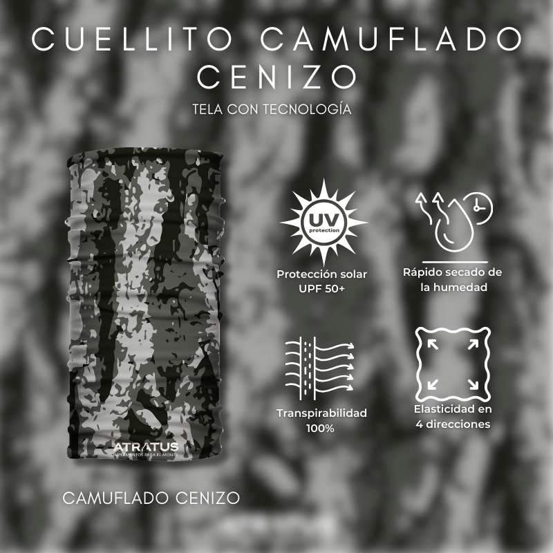 Cuellito Camuflado Cenizo