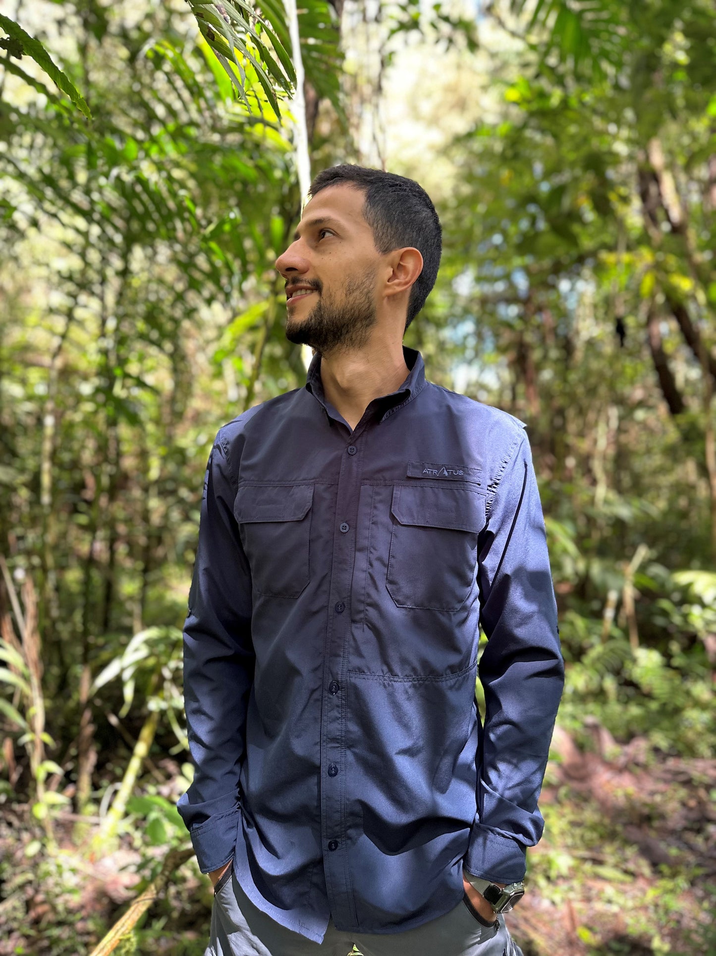 Camisa Athene Azul Petróleo Hombre