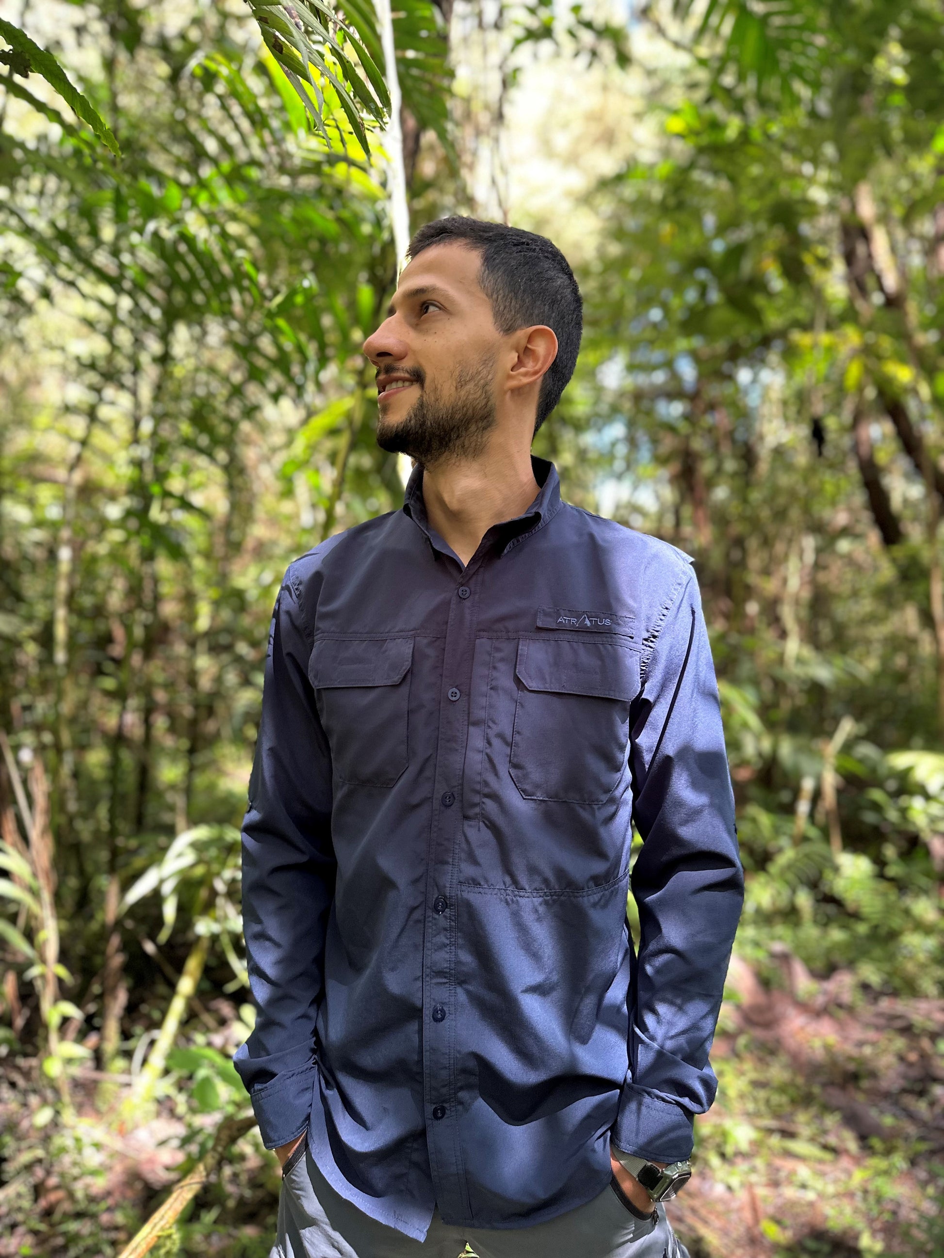 Camisa Athene Azul Petróleo Hombre