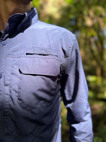 Camisa Athene Azul Petróleo Hombre