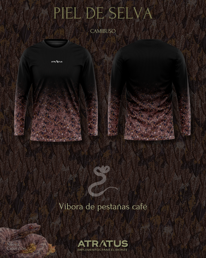 Camibuso Víbora de pestañas café desvanecido- Mujer