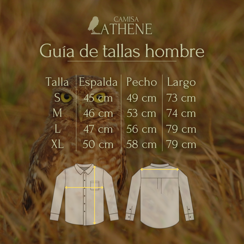 Camisa Athene Caqui Hombre