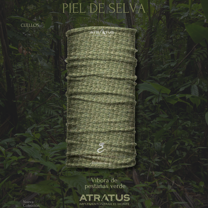 Cuellito Víbora de Pestañas Verde - Piel de Selva
