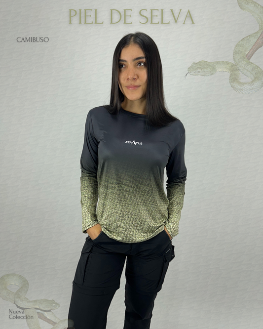 Camibuso Víbora de pestañas verde - Mujer