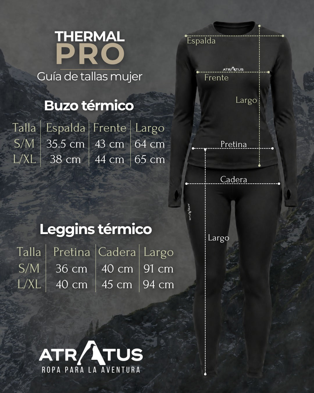 Conjunto Térmico Mujer (Leggings + Buzo)